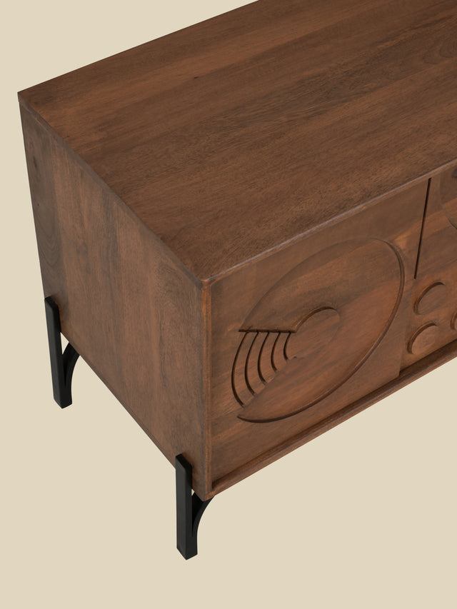 Bastian Mango Wood Media Unit
