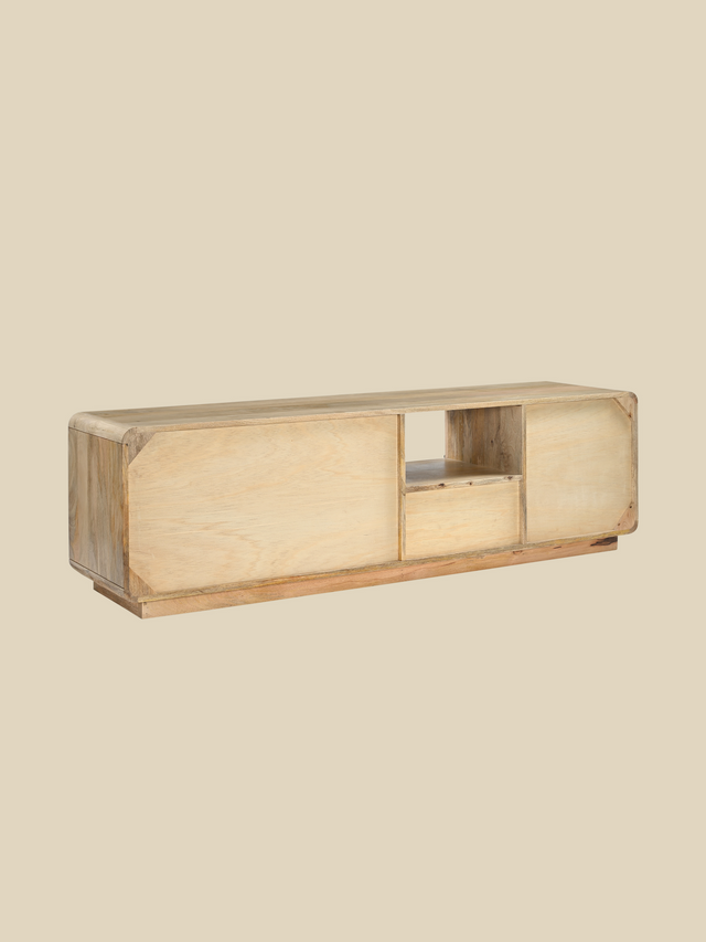 Luce Mango Wood Three Door Media Unit