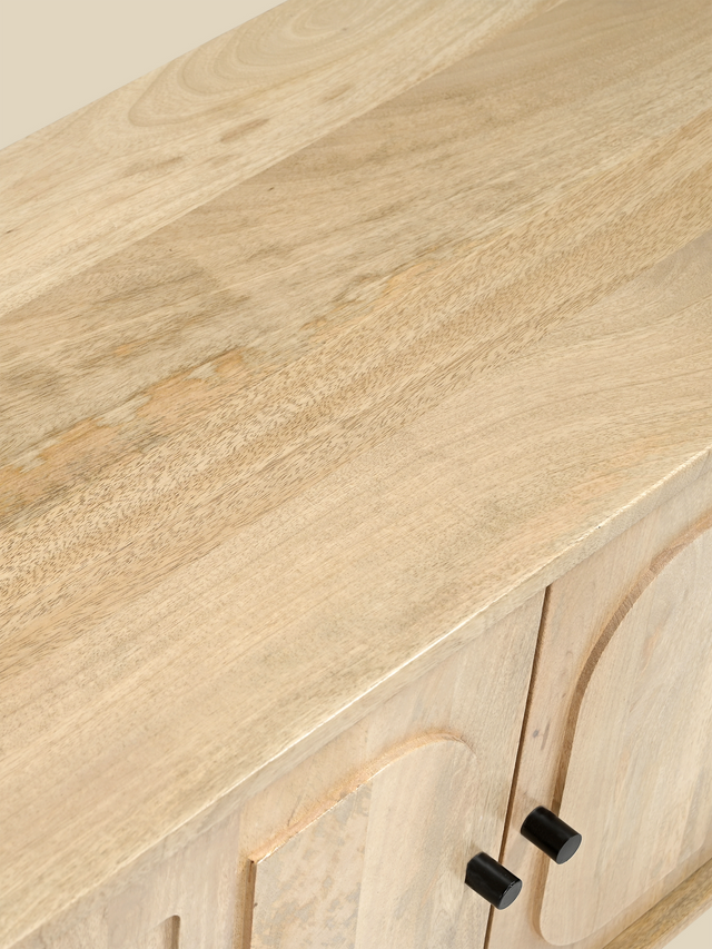 Luce Mango Wood Three Door Media Unit