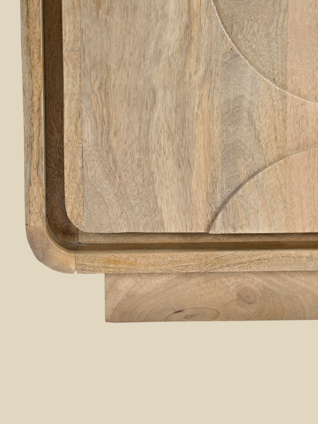 Luce Mango Wood Three Door Media Unit