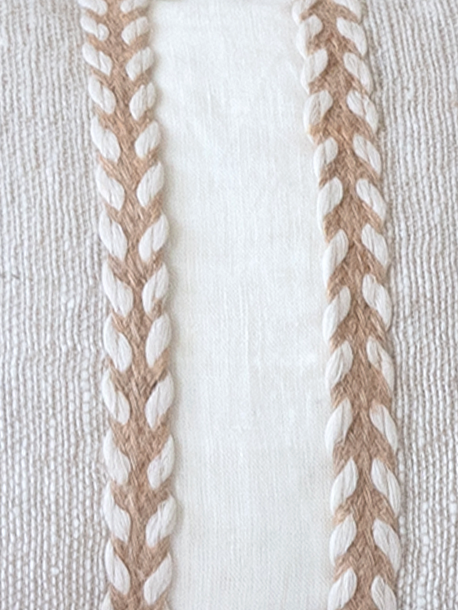 Kenil Beige Hand-woven Cushion