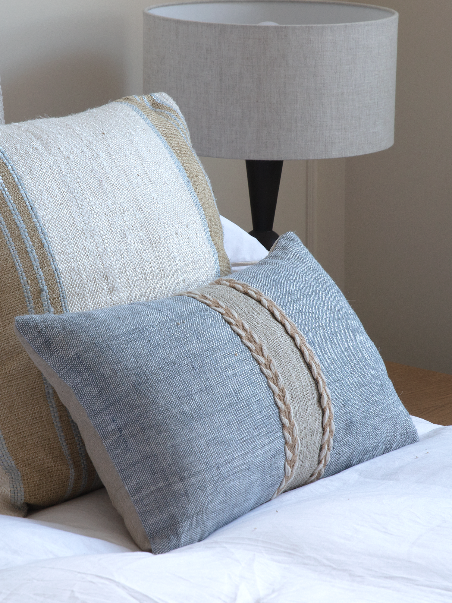 Kenil Blue Hand-woven Cushion
