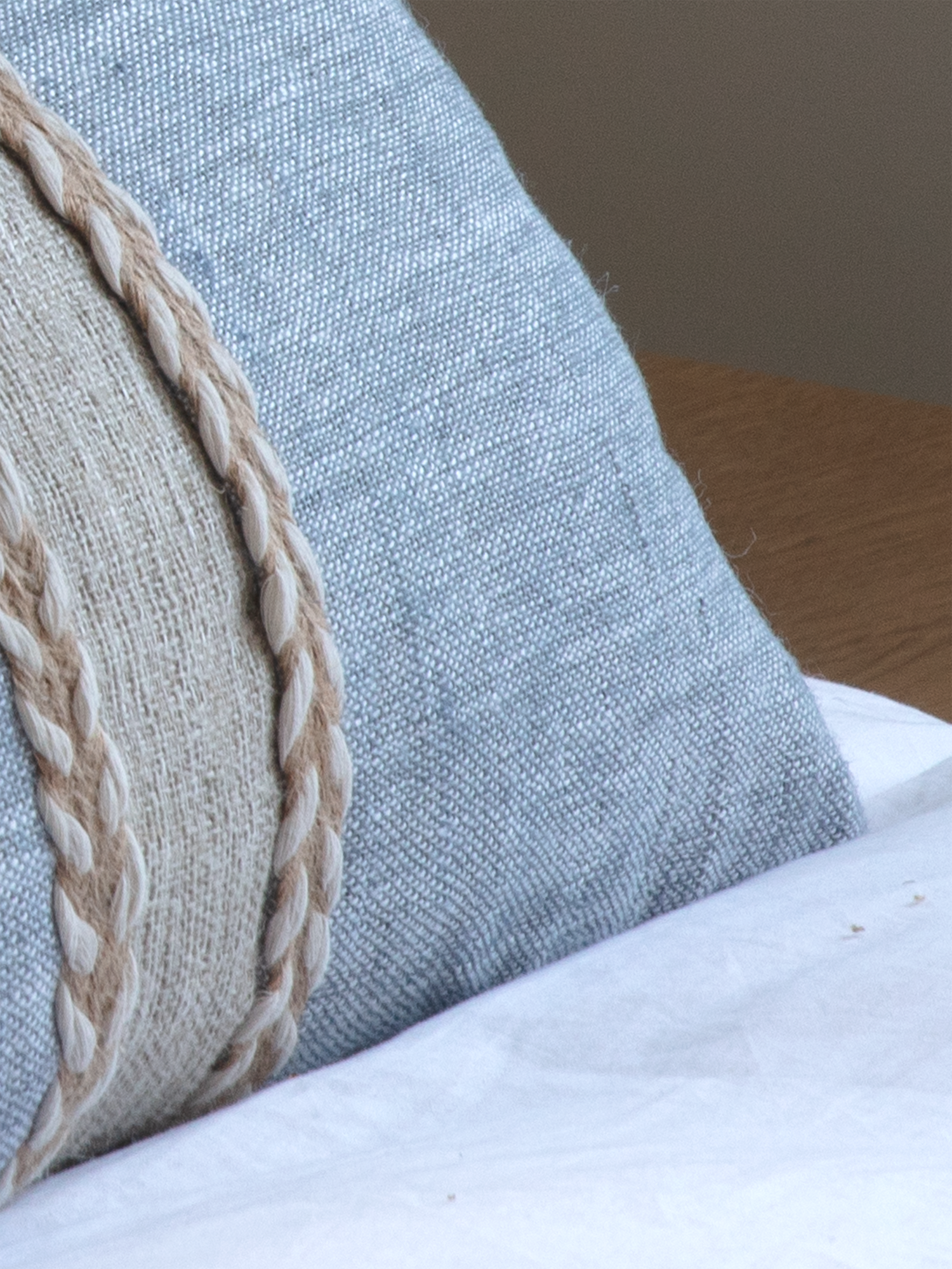 Kenil Blue Hand-woven Cushion