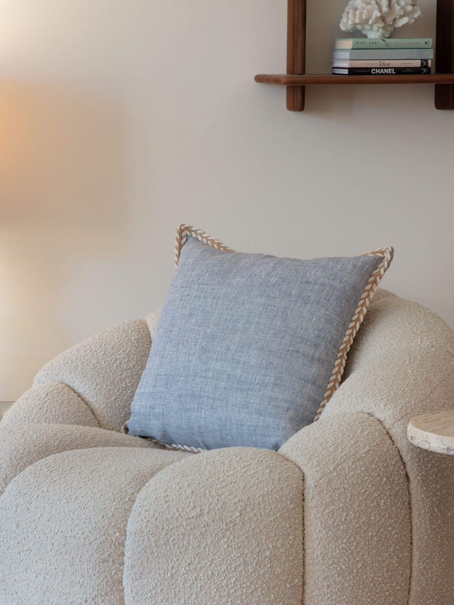 Hamir Blue Hand-woven Cushion