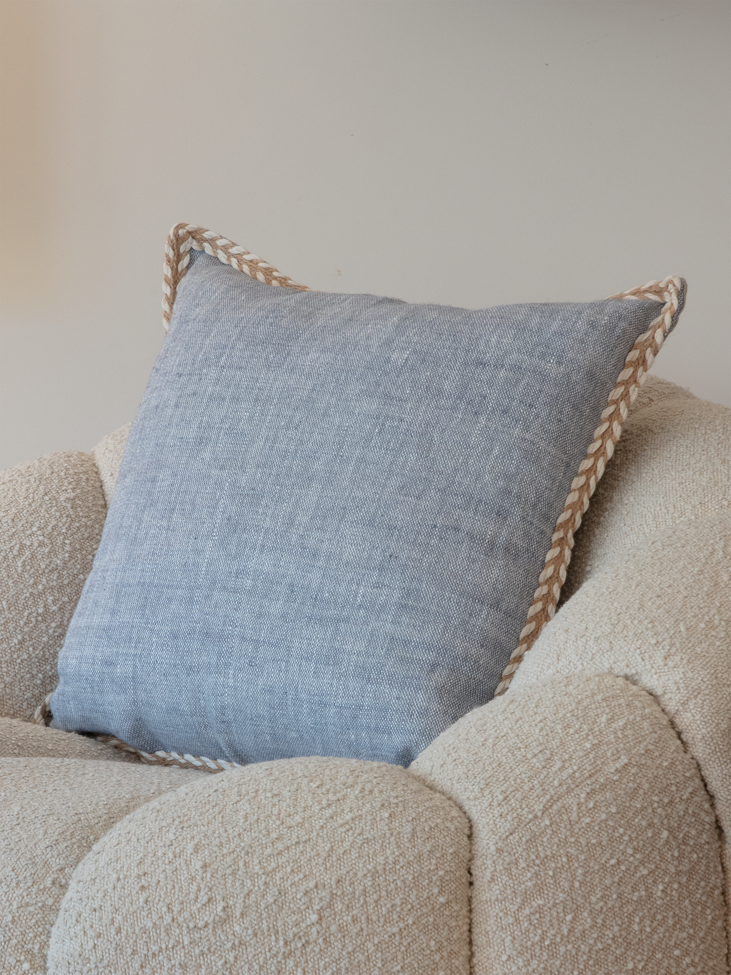 Hamir Blue Hand-woven Cushion