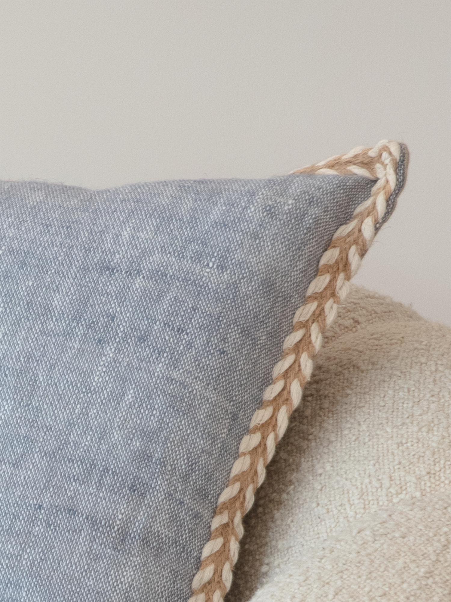 Hamir Blue Hand-woven Cushion