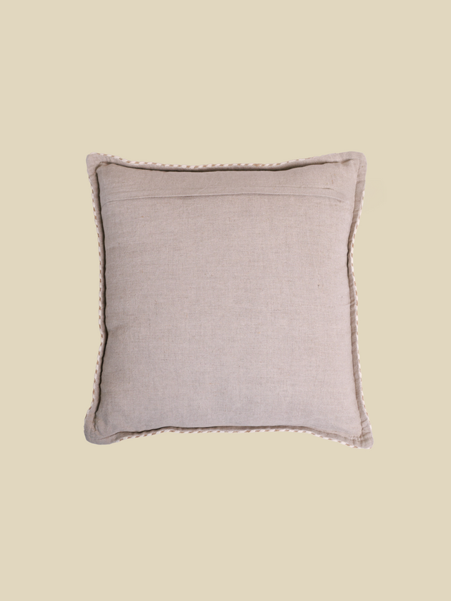 Hamir Beige Hand-woven Cushion