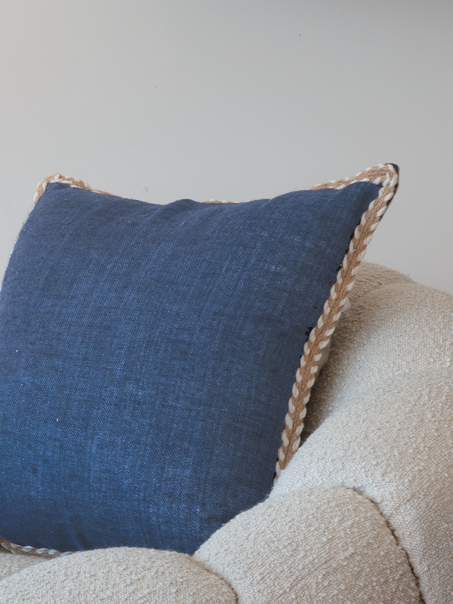 Hamir Deep Blue Hand-woven Cushion