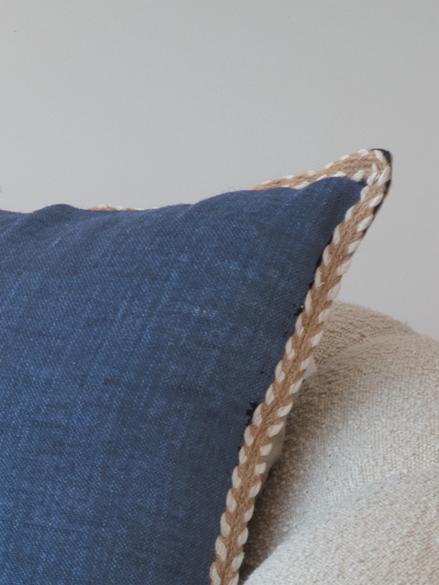 Hamir Deep Blue Hand-woven Cushion