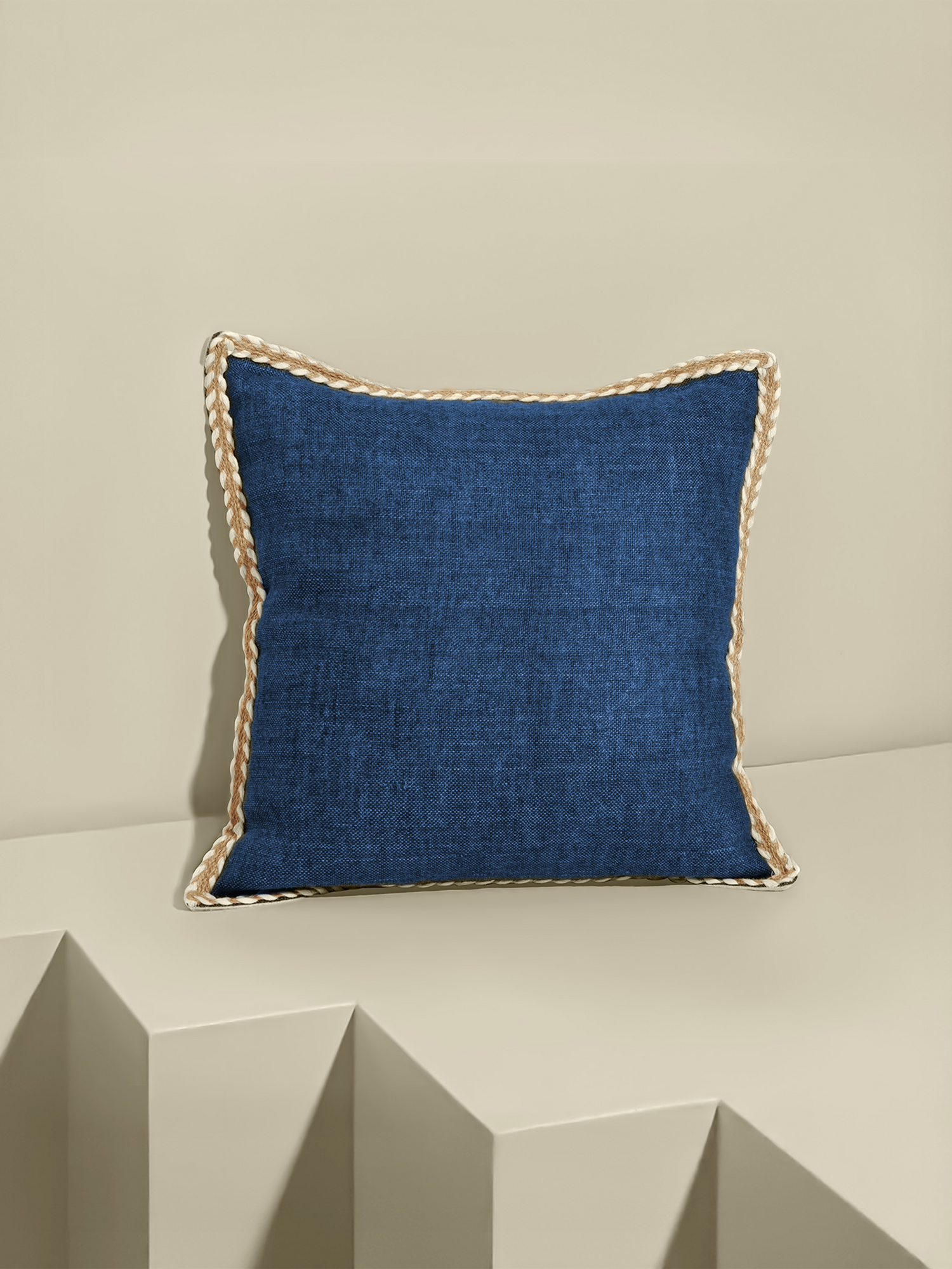 Hamir Deep Blue Hand-woven Cushion