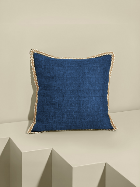 Hamir Deep Blue Hand-woven Cushion