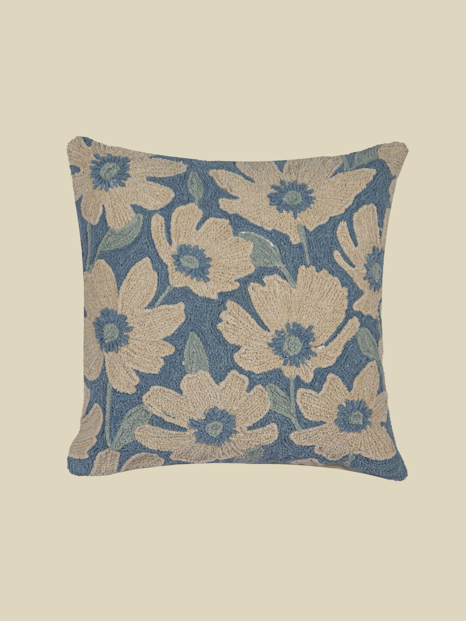 Salvia Cotton Floral Cushion