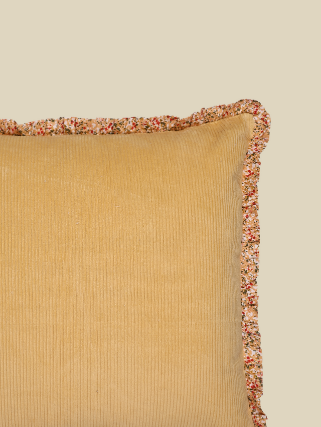 Maribelle Yellow Cotton Cushion