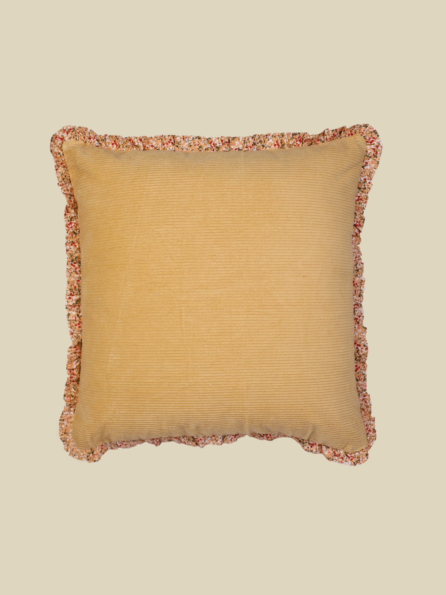Maribelle Yellow Cotton Cushion
