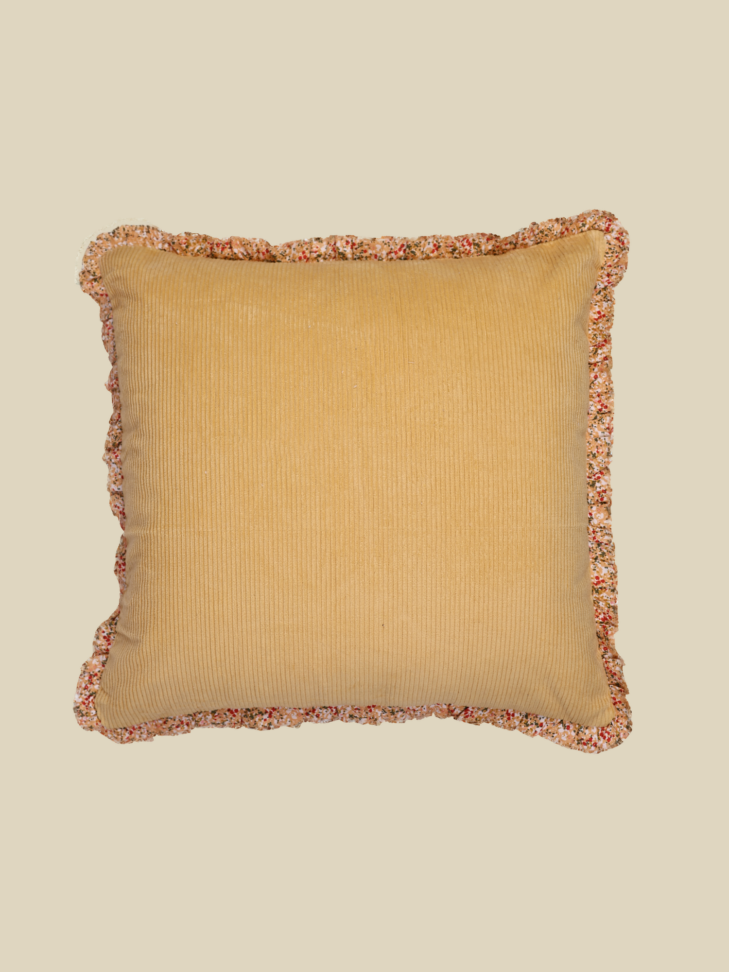 Maribelle Yellow Cotton Cushion