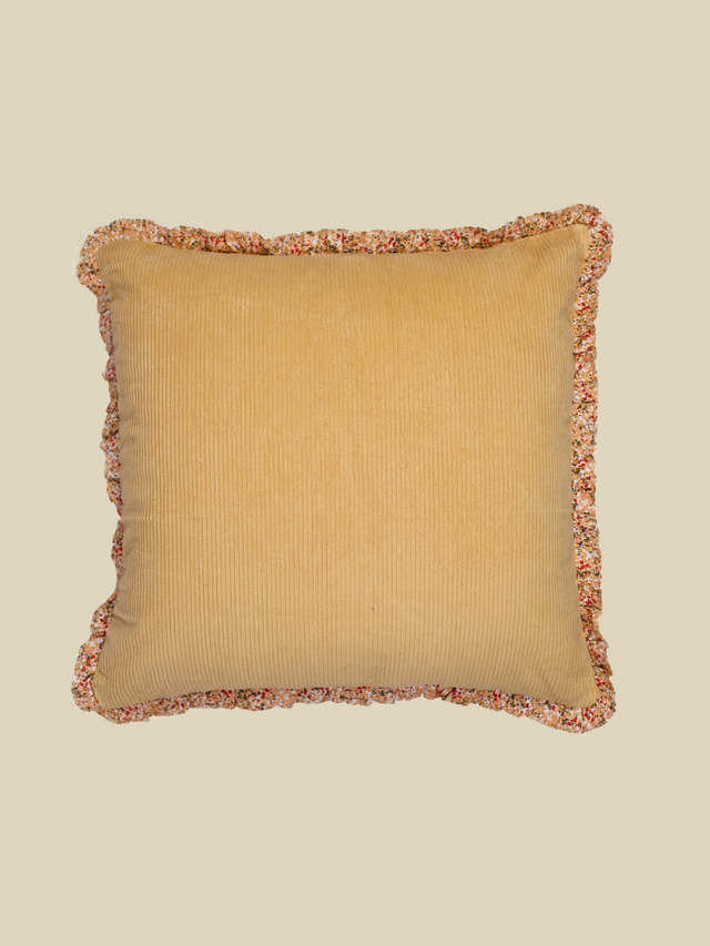 Maribelle Yellow Cotton Cushion