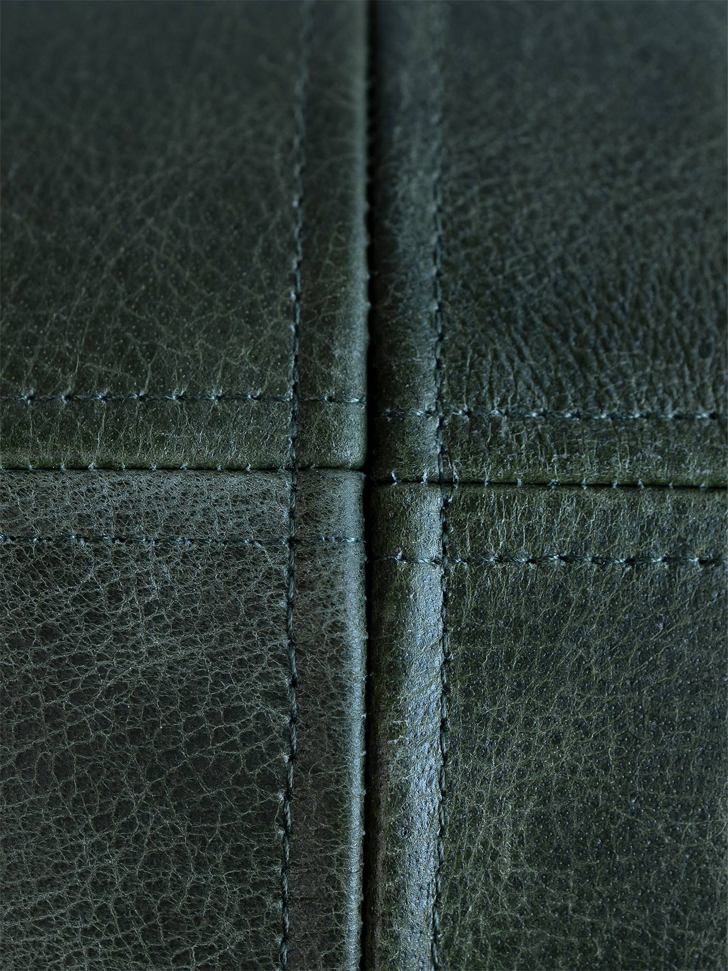 Sloane Green Leather Cushion