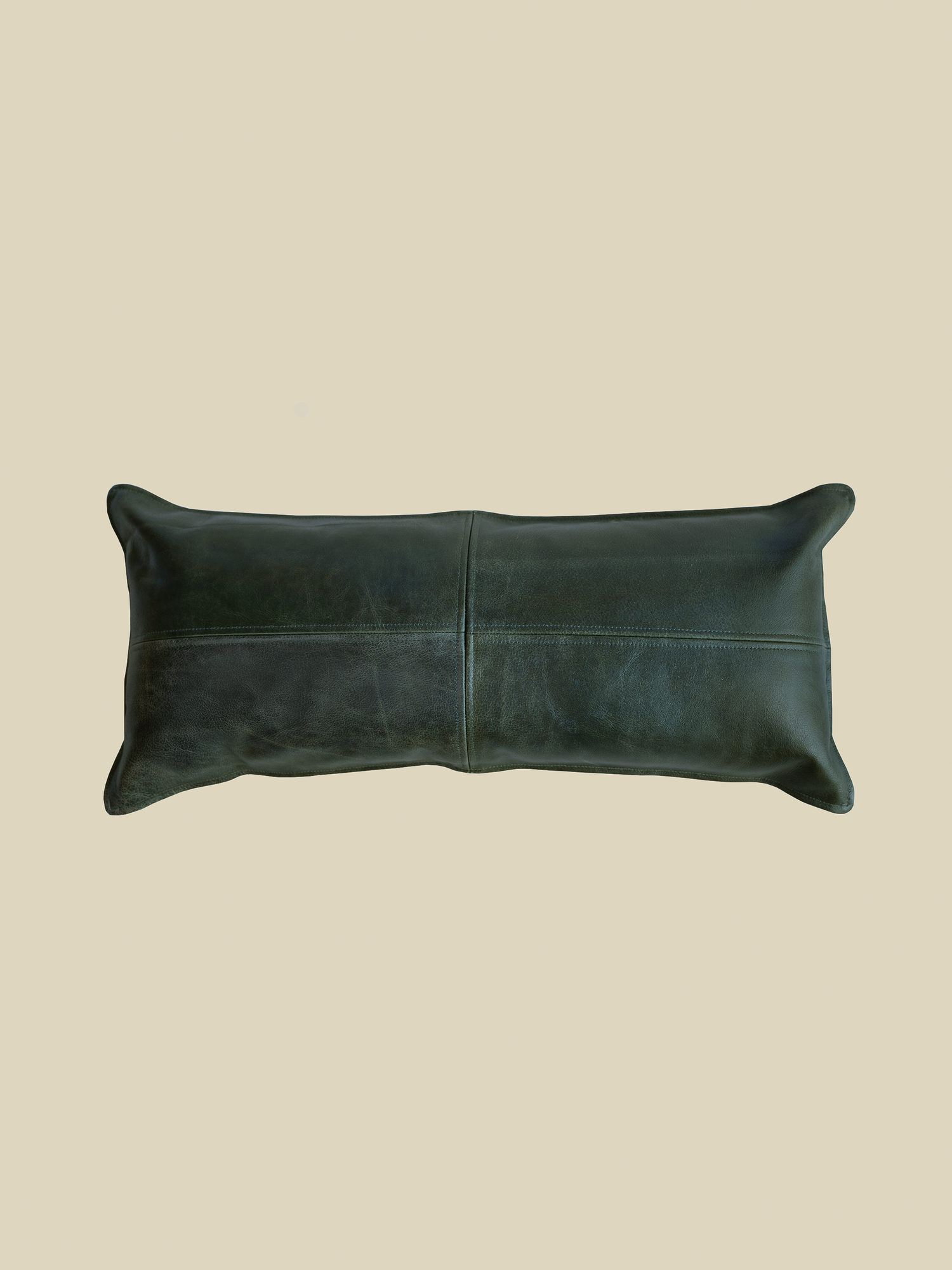 Sloane Green Leather Cushion
