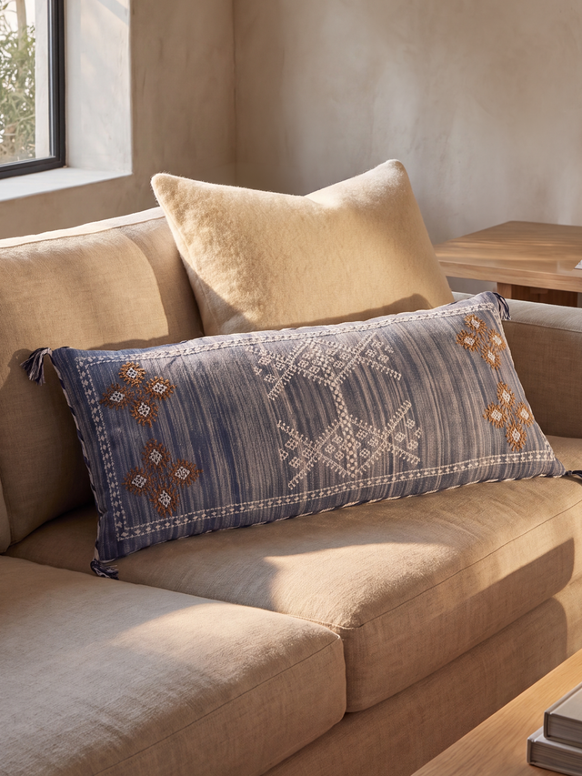 Savya Embroidered Cotton Cushion