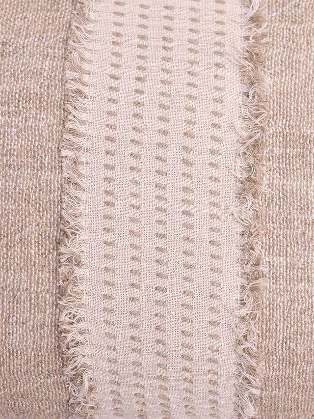 Jan Beige Hand-woven Cushion