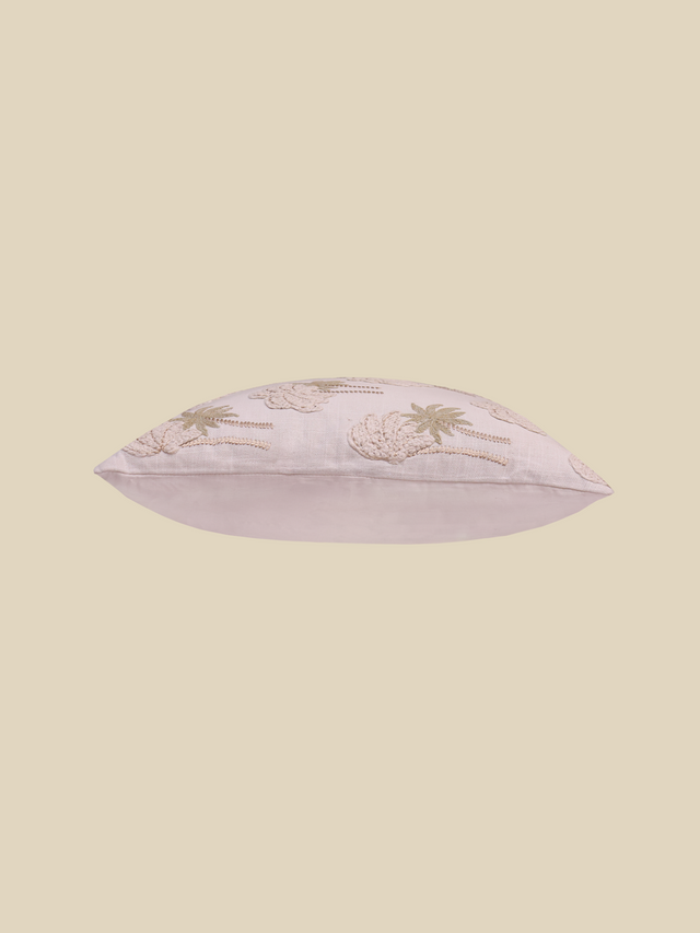 Palma Embroidered Cotton Cushion