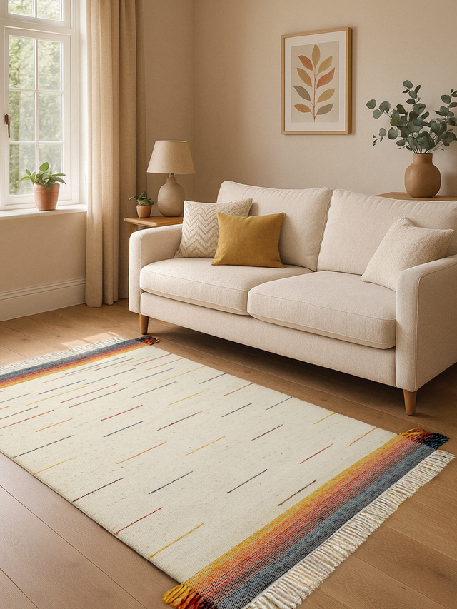 Ava Hand-woven Wool Cotton Rug