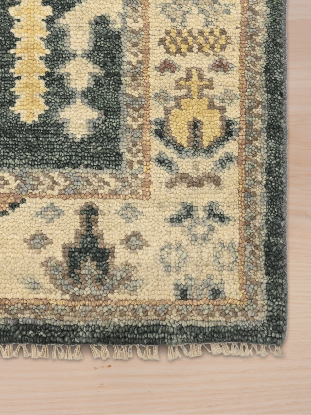 Midnight Garden Hand-knotted Wool Rug