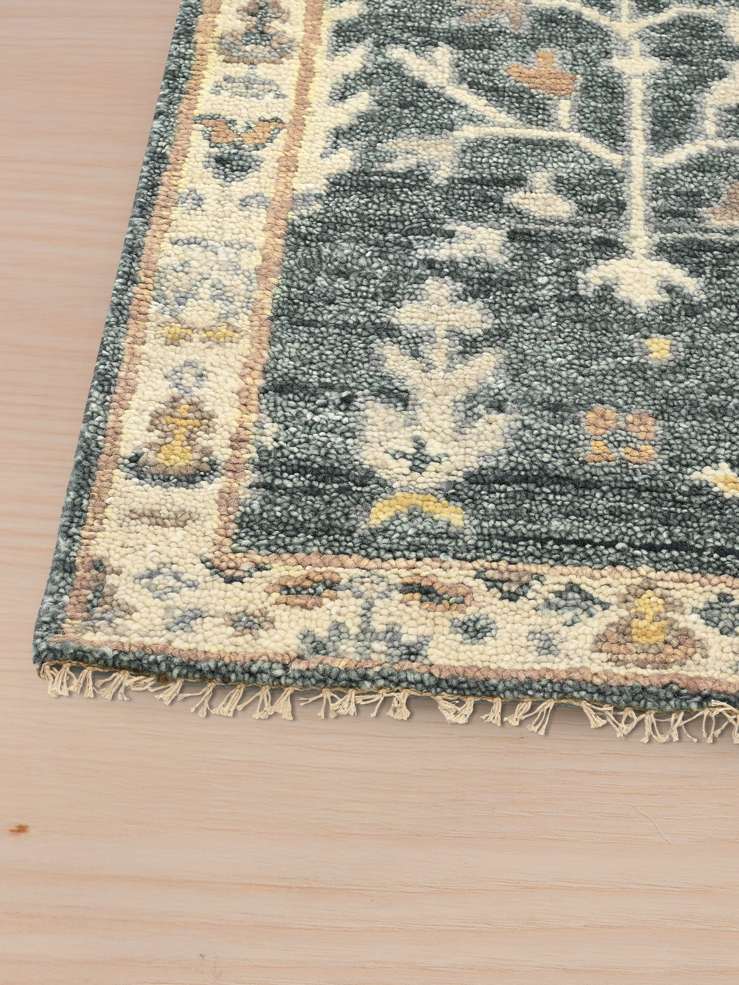 Midnight Garden Hand-knotted Wool Rug