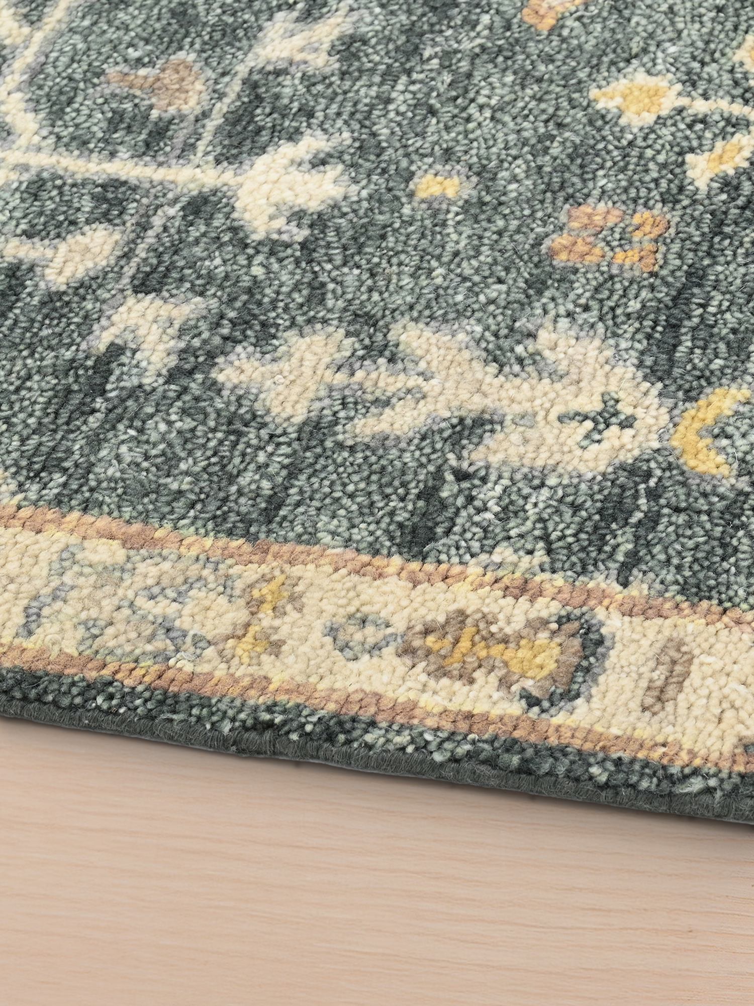 Midnight Garden Hand-knotted Wool Rug
