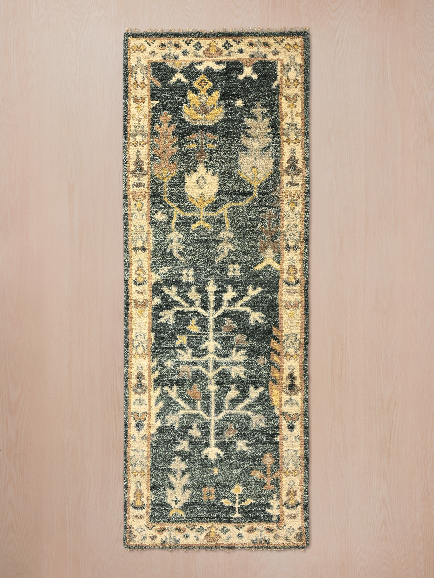 Midnight Garden Hand-knotted Wool Rug