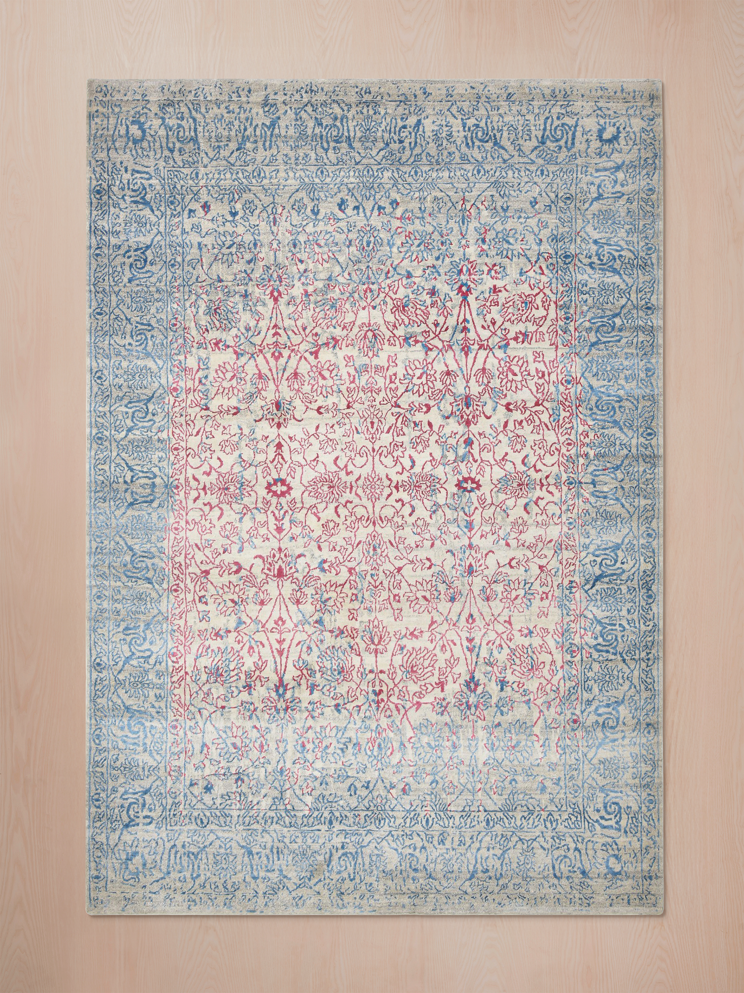 Iris Hand-knotted Wool & Bamboo Silk Rug