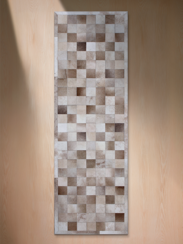 Reyan Beige Hide & Wool Rug