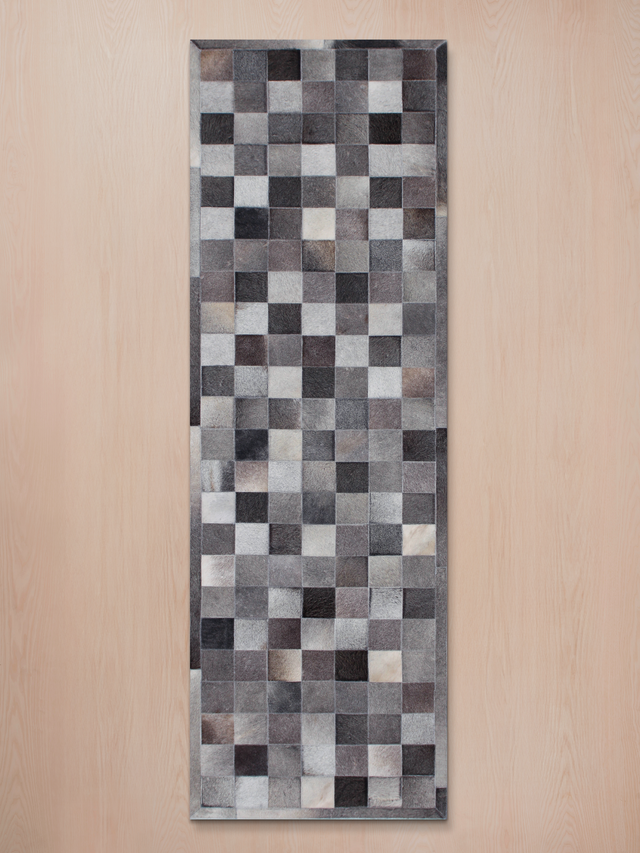 Reyan Grey Hide & Wool Rug