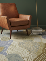 Daaira Hand-tufted Wool Abstract Rug - Sage Green
