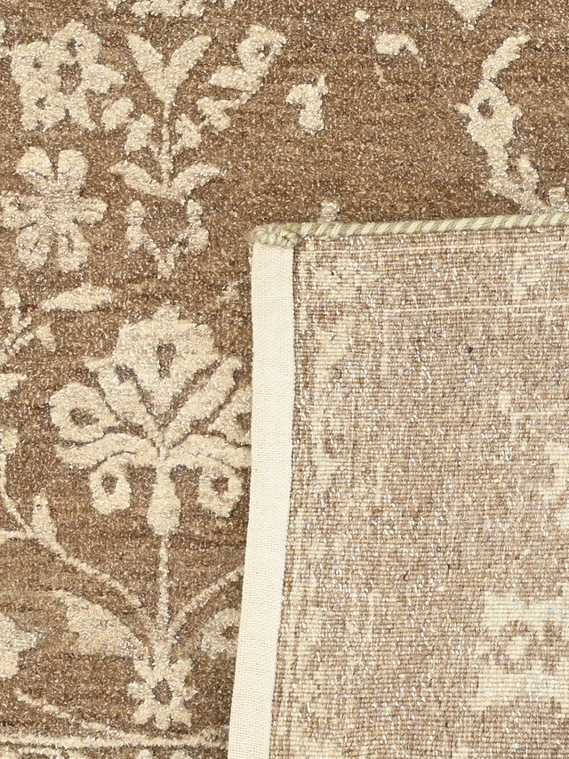 Anahita Brown Hand-knotted Wool-Silk Rug