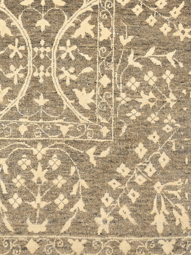 Shirin Brown Hand-knotted Wool-Silk Rug