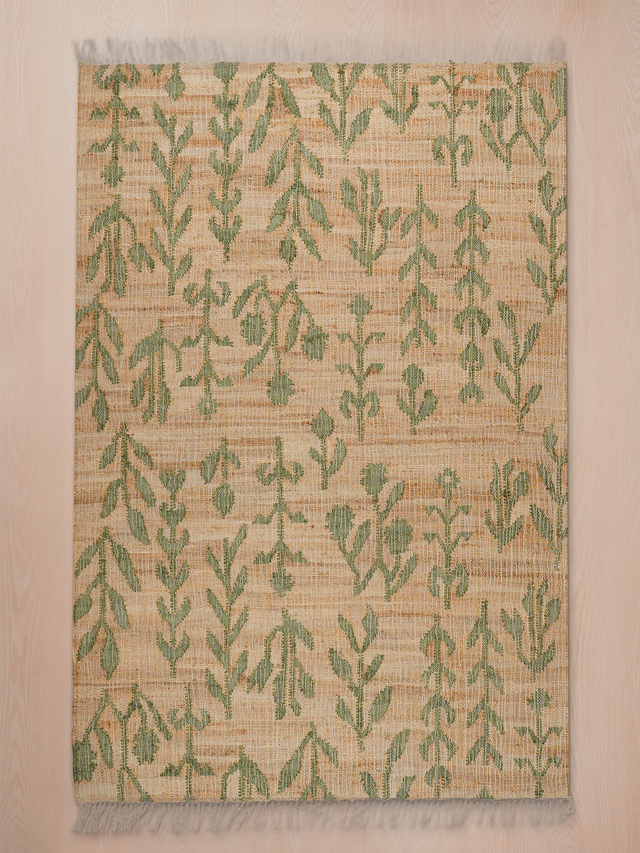 Olive Bliss Hand-woven Jute Rug - Olive Green