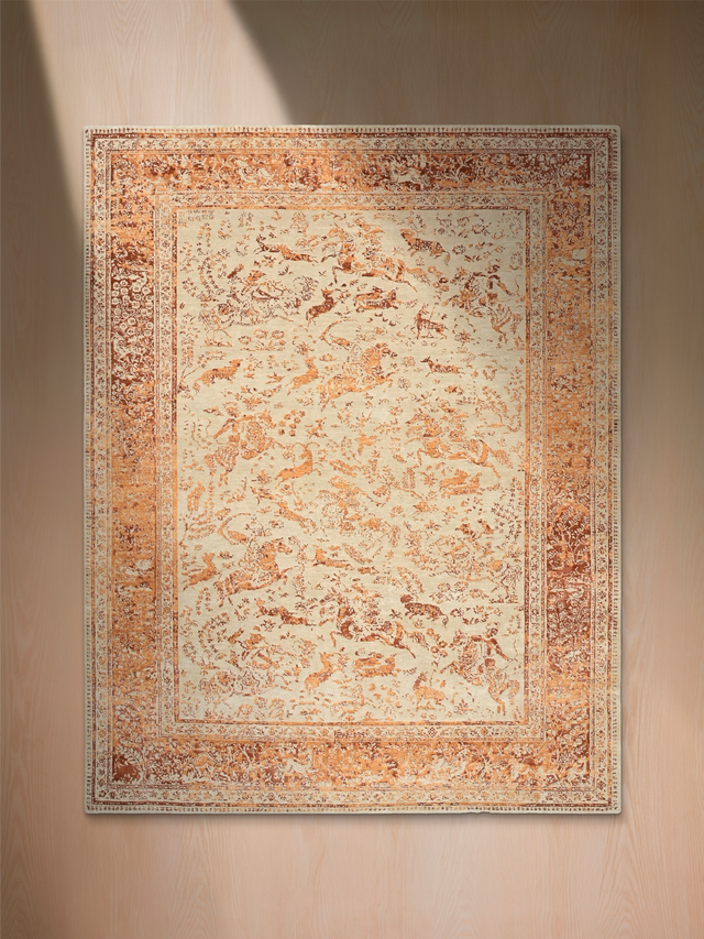 Marvella Hand-Knotted Wool & Bamboo Silk Rug - Beige