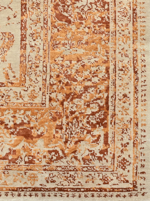 Marvella Hand-Knotted Wool & Bamboo Silk Rug - Beige