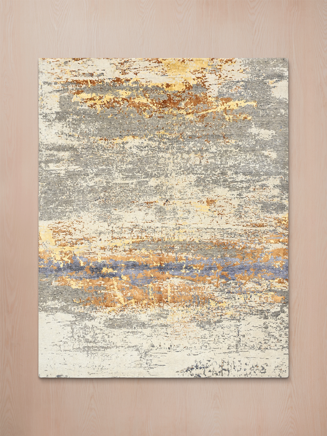 Sorell Hand-Knotted Wool & Bamboo Silk Rug - Grey
