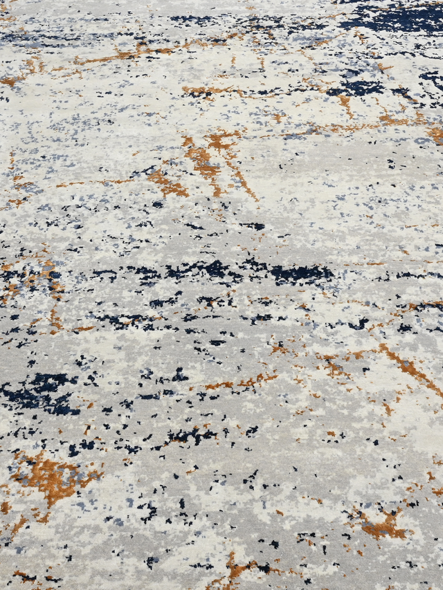 Novera Hand-Knotted Wool & Bamboo Silk Rug - Grey