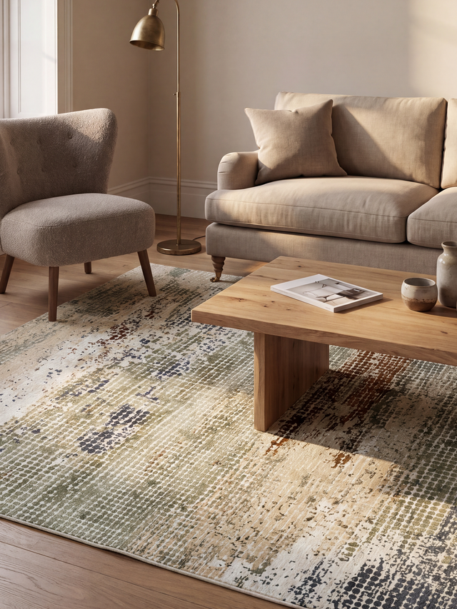 Mirelith Hand-Knotted Wool & Bamboo Silk Rug - Beige