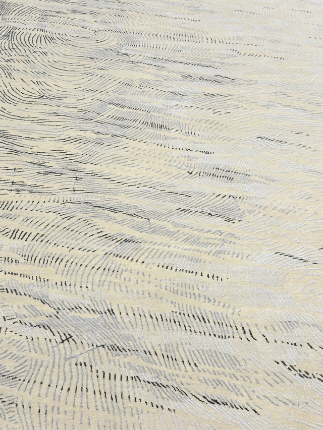 Luvane Hand-knotted Wool & Bamboo Silk Rug - Beige