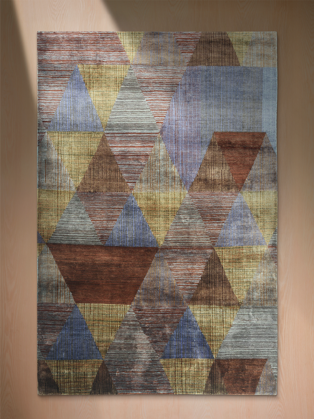 Corvin Hand-knotted Wool & Bamboo Silk Rug - Multi