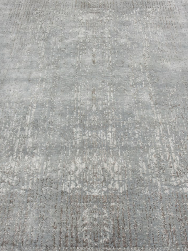 Laar Wool & Bamboo Silk Hand-Knotted Rug - Grey