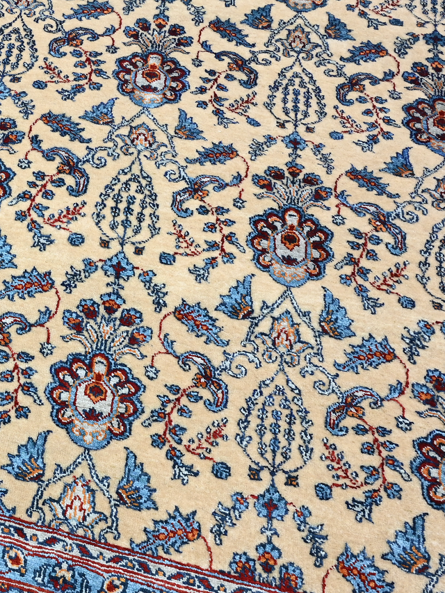 Sorven Hand-Knotted Wool & Bamboo Silk Rug - Beige