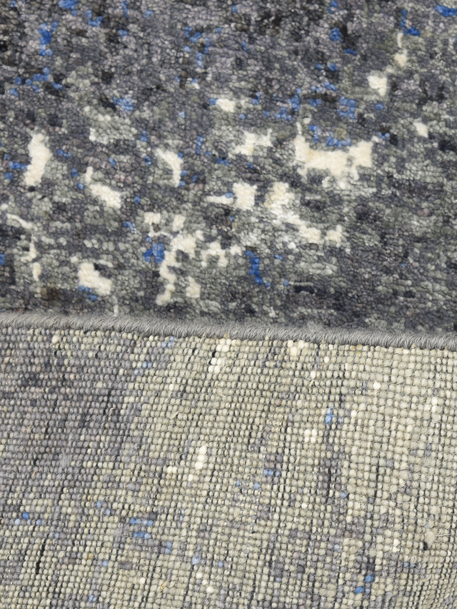 Velran Hand-Knotted Wool & Bamboo Silk Rug - Charcoal