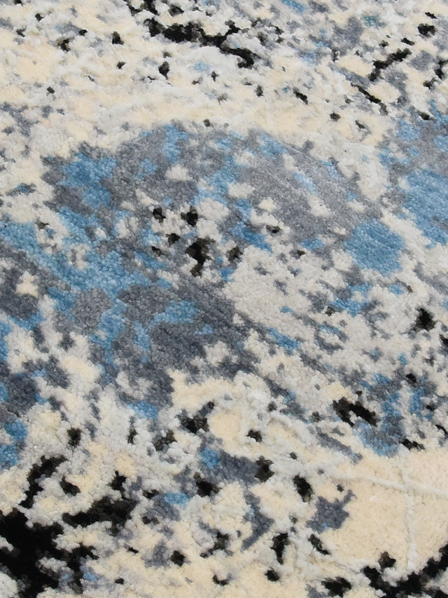 Avrell Hand-Knotted Wool & Bamboo Silk Rug - Blue