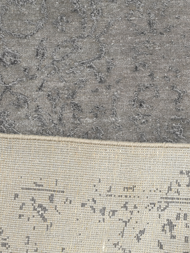 Maro Wool & Bamboo Silk Hand-Knotted Rug - Temple Grey