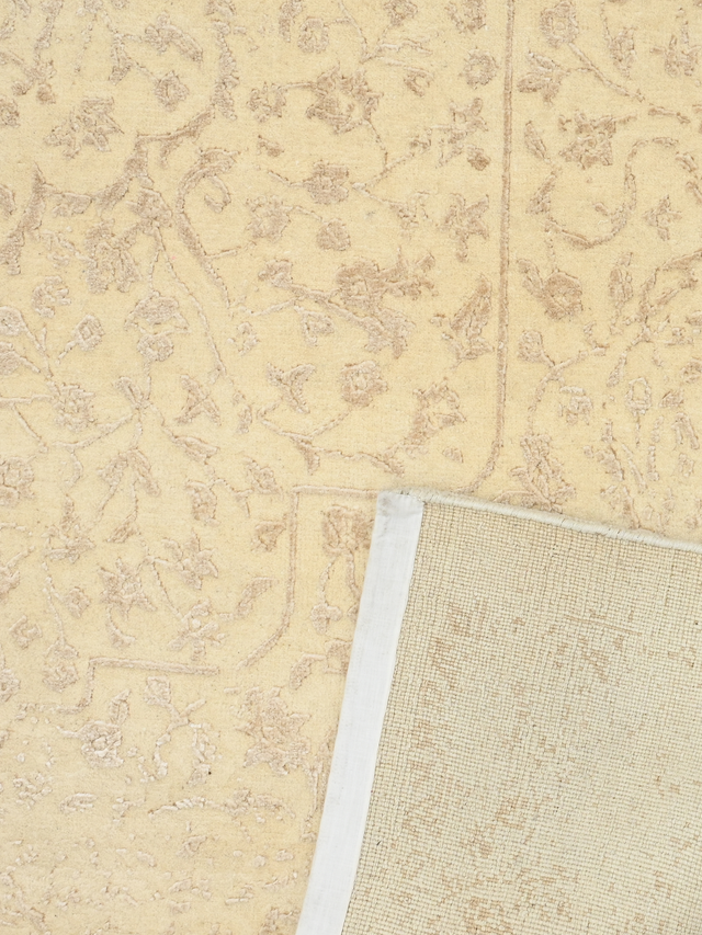 Maro Wool & Bamboo Silk Hand-Knotted Rug - Beige